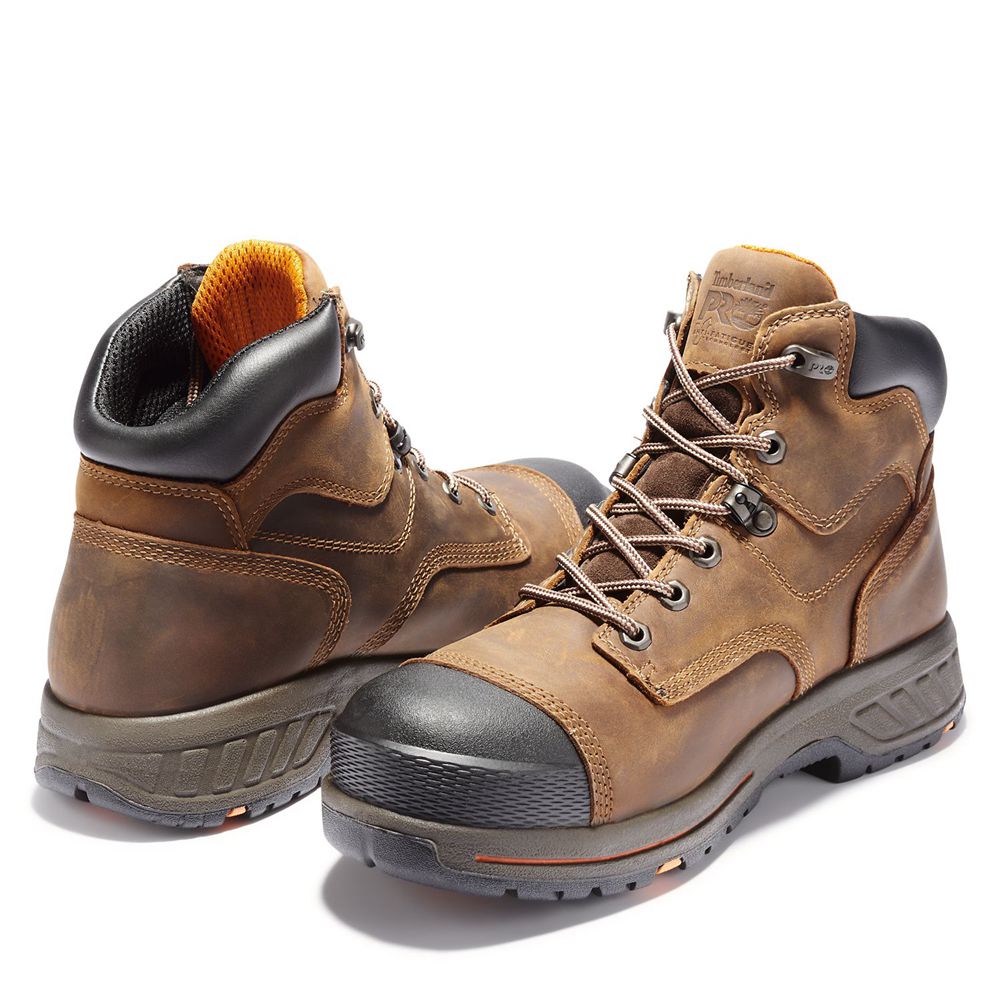 Timberland Mens Work Boots PRO® Helix HD 6\" Comp Toe - Brown/Black - India OZ2836047